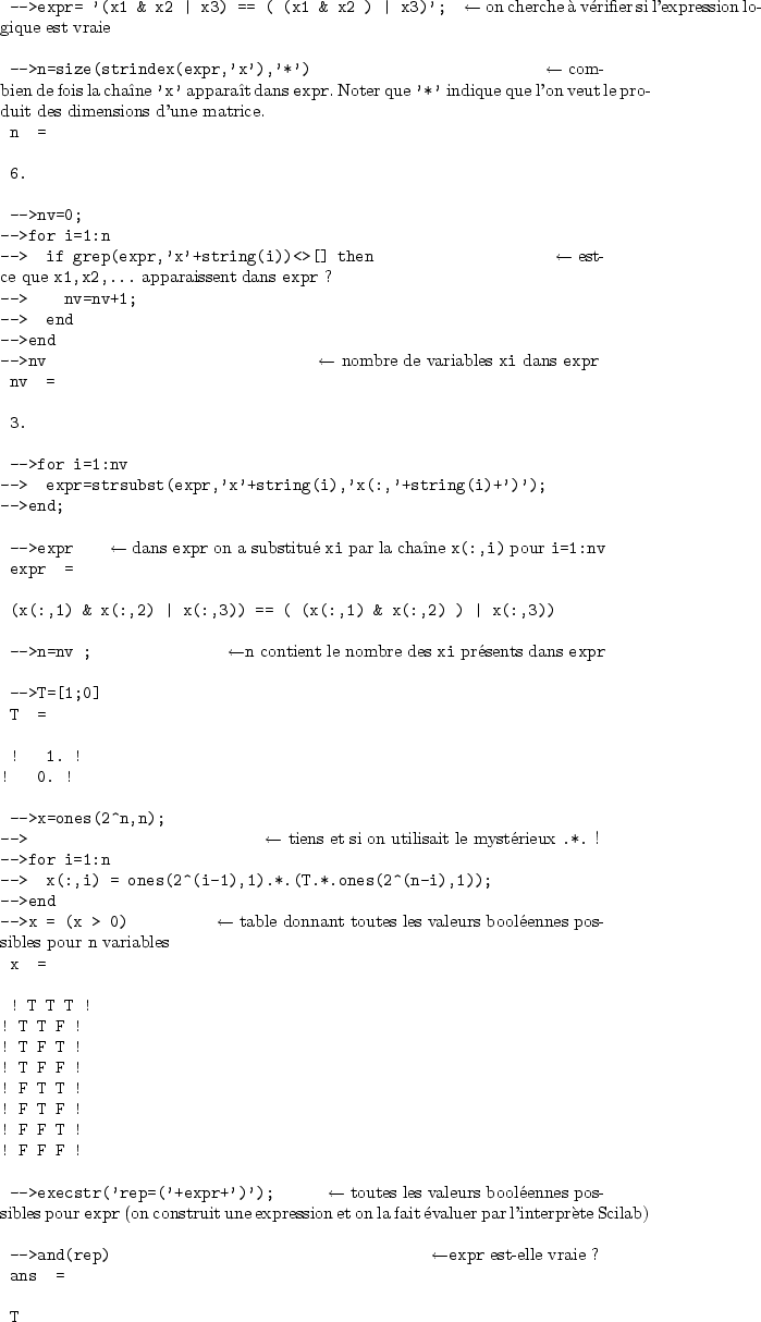 \begin{sessioncmd}
\par A =
\par ! - 1.5543587 - 1.1076719 - 0.1628187 !
! - 0.2...
... r��lle
-->else
--> disp('A est une matrice complexe');
-->end
\end{sessioncmd}