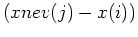 $ ( xnev(j)-x(i))$