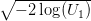 ∘ −-2-log(U--)
           1