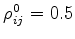 $\rho^0_{ij}=0.5$