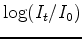 $\log(I_t/I_0)$