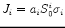 $J_{i}= a_i S^i_0 \sigma_i$