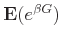 $\E(e^{\beta G})$