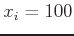 $x_i=100$