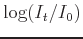 $\log(I_t/I_0)$