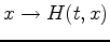 $x\to H(t,x)$
