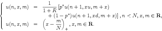\begin{displaymath}\left\{
\begin{array}{lcl}
u(n,x,m) & = & \displaystyle \fr...
...ft(x - \frac{m}{N}\right)_+, x,m \in \R.
\end{array} \right.
\end{displaymath}