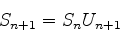 \begin{displaymath}
S_{n+1} = S_n U_{n+1}
\end{displaymath}