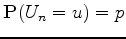 $\P(U_n=u)=p$