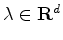 $\lambda\in\R^d$