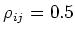 $\rho_{ij}=0.5$