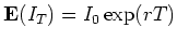 $\E(I_T) = I_0 \exp(rT)$