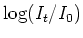 $\log(I_t/I_0)$