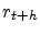 $r_{t+h}$