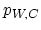 $ p_{W,C}$