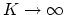 $ K\rightarrow \infty $