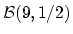 $ \mathcal{B}(9,1/2)$