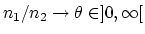 $ n_1/n_2\rightarrow \theta\in]0,\infty
[$