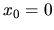 $x_{0}=0$