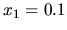 $x_{1}=0.1$