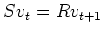 $ S v_t = R v_{t+1}$