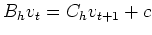 $ B_h v_t = C_h v_{t+1} +c$