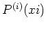 $ P\sp{(i)}(xi)$